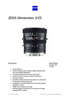 Vista previa de imagen de ZEISS Dimension 2/25