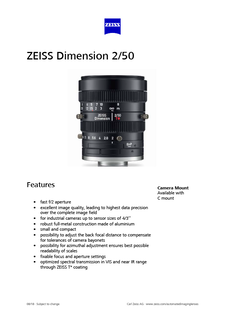 Vista previa de imagen de ZEISS Dimension 2/50