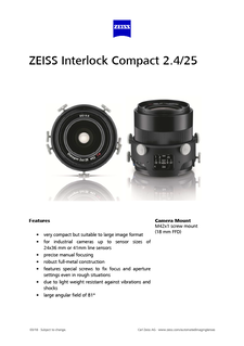 Vista previa de imagen de ZEISS Interlock Compact 2.4/25