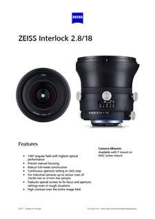 Vista previa de imagen de ZEISS Interlock 2.8/18