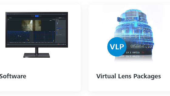 ZEISS software interface for editing and Virtual Lens Packages (VLP) for advanced digital cinematography solutions.