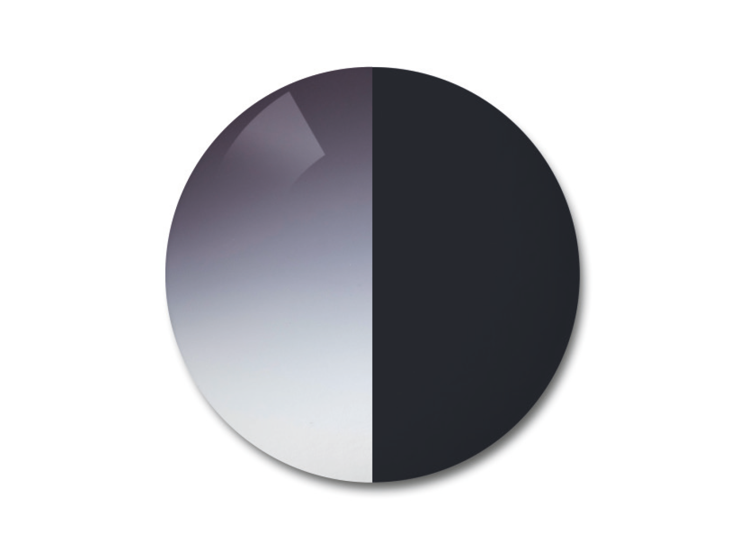 Ilustración de la lente fotocromática ZEISS AdaptiveSun en la opción en gradación de gris 