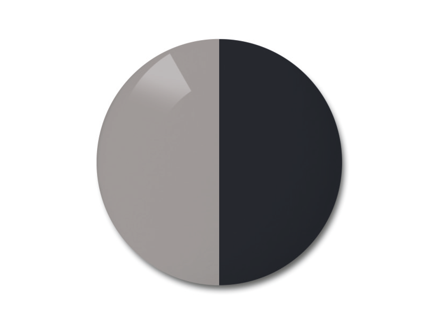 Ilustración de la lente fotocromática ZEISS AdaptiveSun en la opción de color gris uniforme