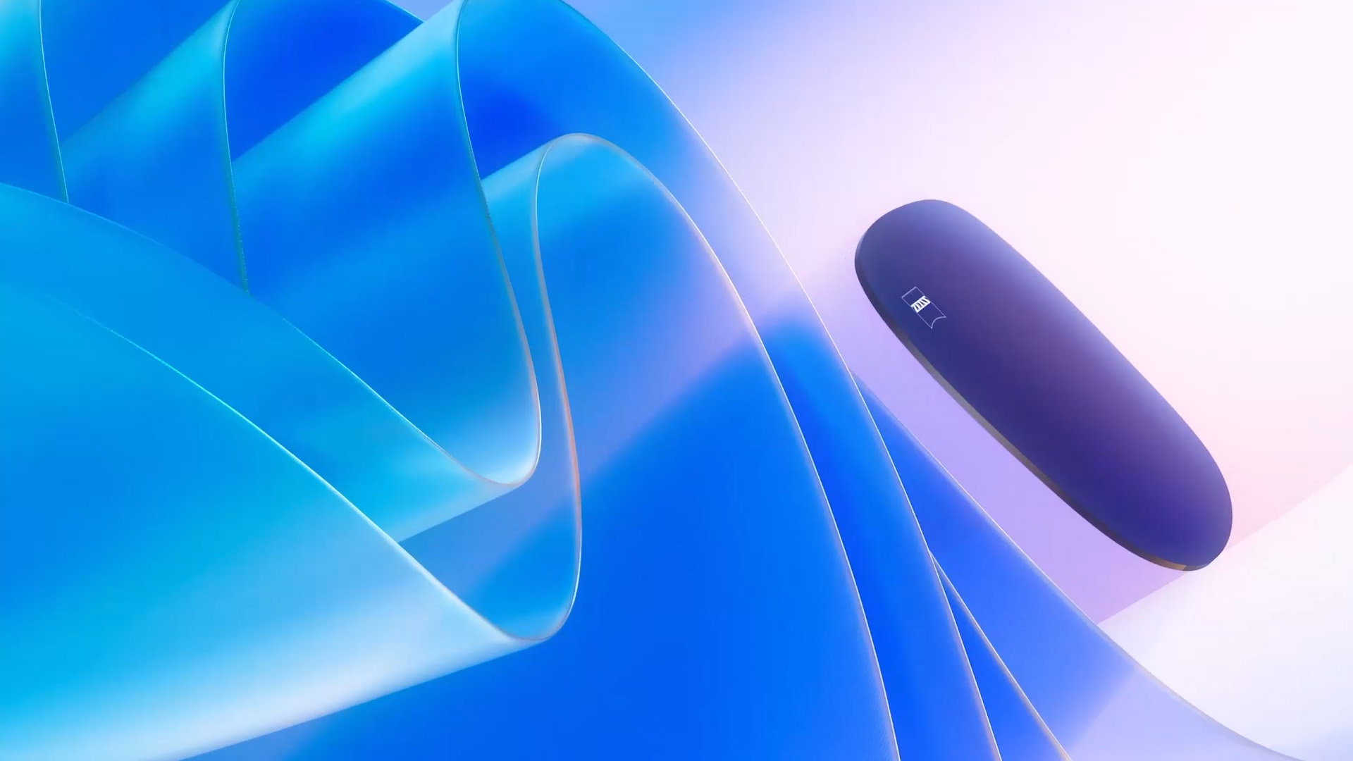 Ilustración en 3D generada por ordenador de una lente tintada flotando hacia una fuente de luz y bloqueando los rayos UV perjudiciales.