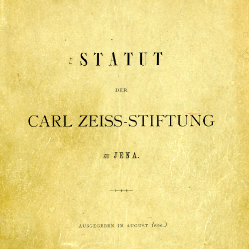Una imagen de los estatutos de la Fundación Carl Zeiss. 