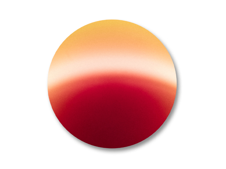 ZEISS DuraVision Mirror de color rojo con un sombreado naranja en la parte superior.