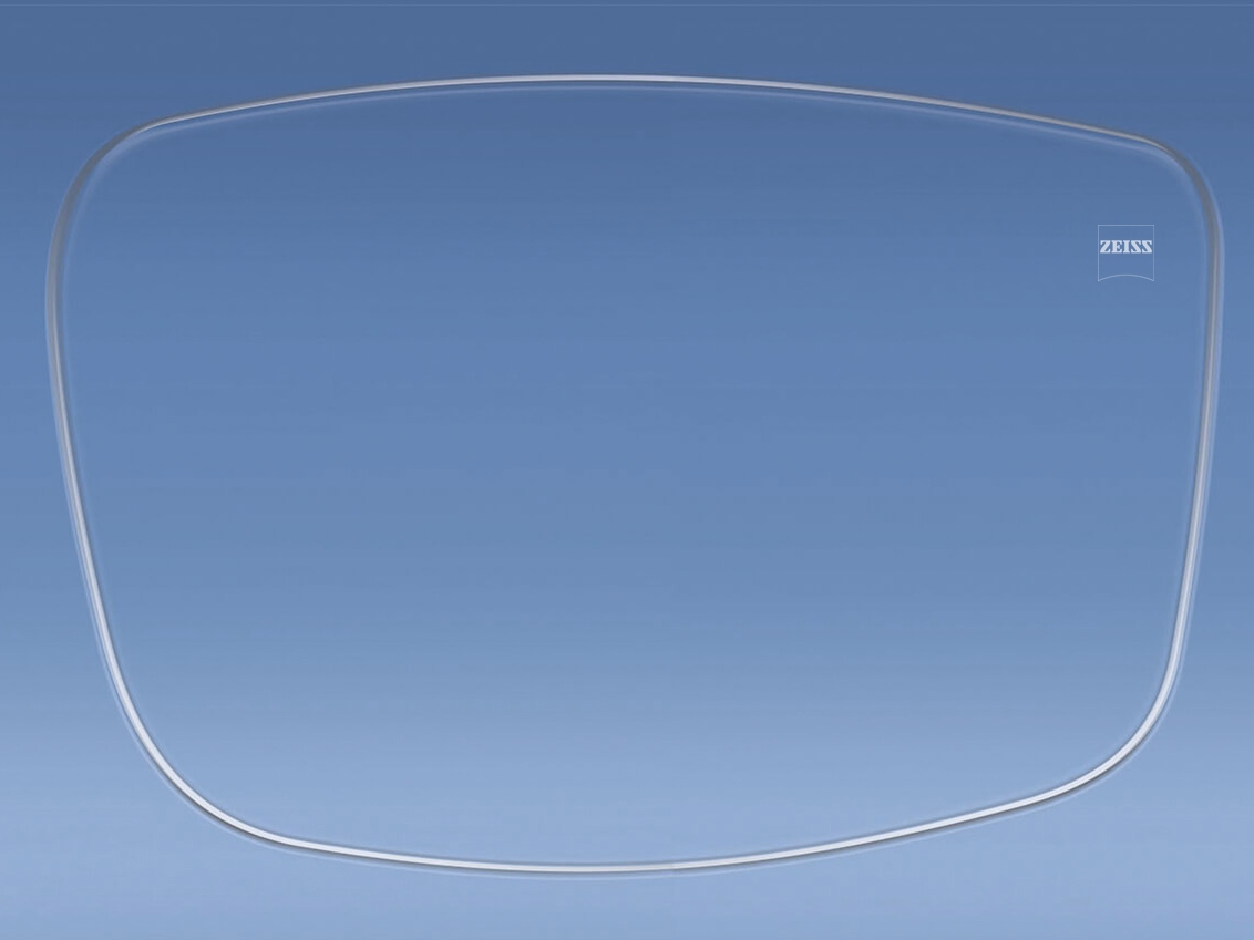 Ilustración de una lente para gafas con y sin protector antirreflejos 