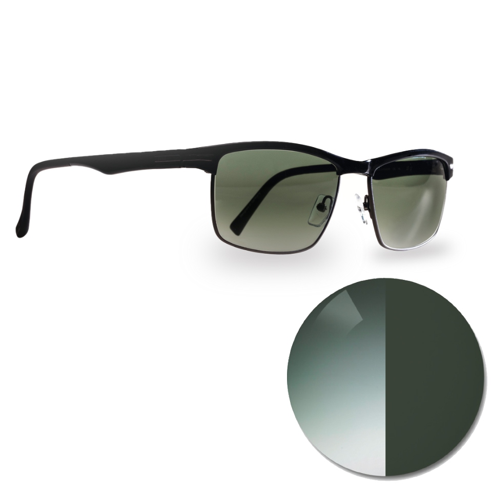 Gafas con ZEISS AdaptiveSun en pioneer degradado y un punto de color en tono claro y oscuro